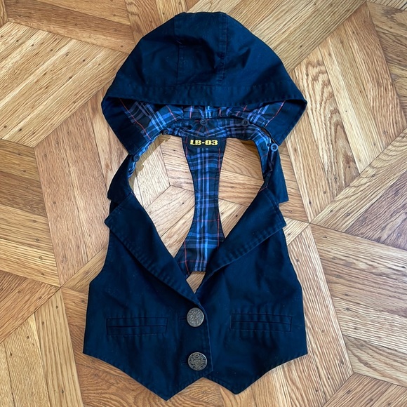 Y2K Vintage Japan hooded Vest - Picture 2 of 9